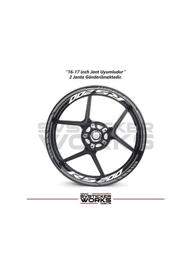 Bajaj Rs200 Jant Sticker Dış Ve İç Set Sticker Jant Şeridi Gri 72723171