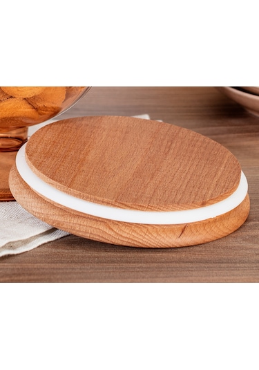 Madame Coco Marion Ahşap Kapaklı Saklama Kabı 1600ml 1ksakl0437