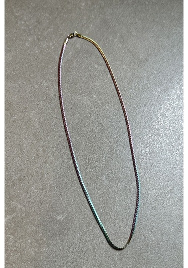 Vegas Tasarım Hasır Model 316l Renkli Paslanmaz Çelik 55cm Kolye