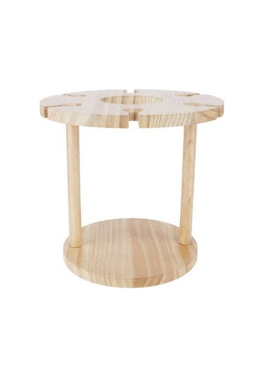 Venturemart Şarap Organizatör Ahşap Şarap Rafı Cam Bardak Tutucu Organizatör 6 Cam Ve 1 Şarap Şişesi Için