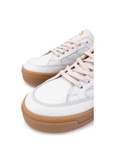 Tamer Tanca Kadın Hakiki Deri Kırık Beyaz Sneakers & Spor Ayakkabı 154 6801 Bn Ayk Sk25-26 Off Whıte Fltr Beyaz