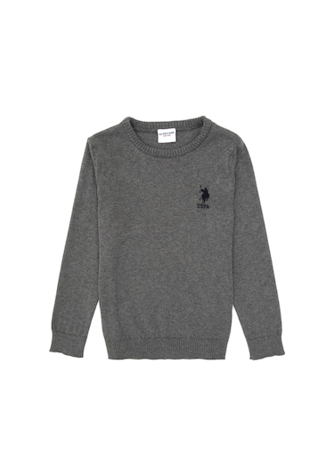 U.s. Polo Assn. Erkek Çocuk Gri Melanj Kazak /triko 50307845-vr086 Gri Melanj