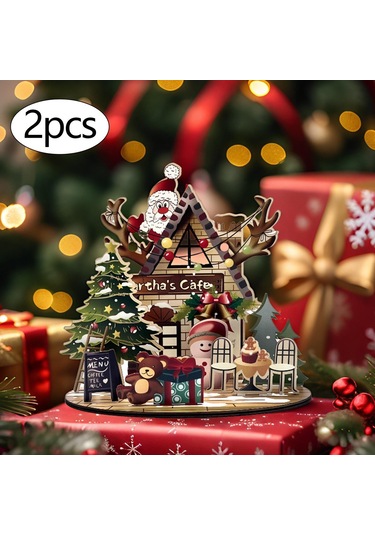 Suntek 2x Yılbaşı Evi 3d Bulmaca Seti Yetişkinler İçin Oyuncak