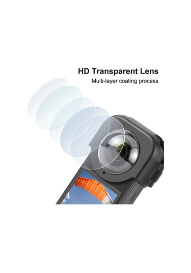 Puluz Pu975 Panorama Kamera Lens Kapağı Şeffaf Lens Siyah