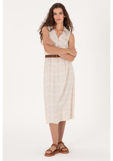 U.s. Polo Assn. Kadın Kum Elbise Dokuma 50306638-vr085 Kum