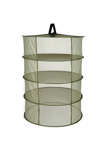 Padalink Askeri Yeşili 4 Katlı Bitki Kurutma Ağı - 60 Cm Çaplı Yüksek Dayanıklı Askı Tipi Kurutma Rafı - Ot, Çiçek, Fıstık Vb. İçin Uygun