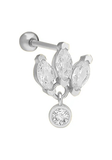 Askılı Çiçek Piercing 717128 Silver