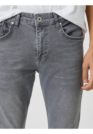 3SAM40025ND Koton Super Skınny Erkek Jean Pantolon GRİ Gri