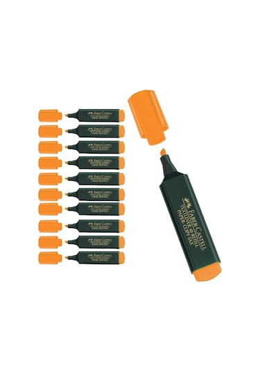 Faber-Castell Fosforlu Kalem 154815 Turuncu 10'lu Turuncu