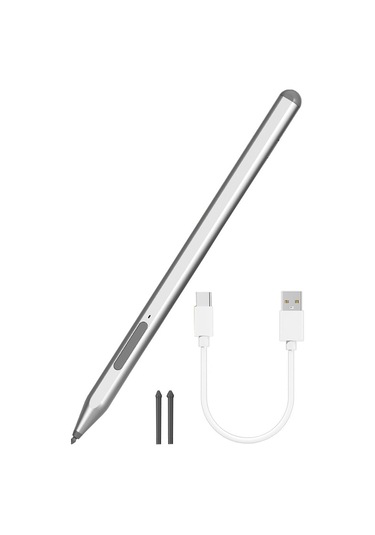 Microsoft Surface Pro/go/laptop/book Anti-touch El Yazısı Kapasitif Kalem Gümüş İçin
