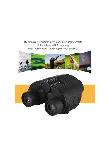 Samdoo 12x Bak7 Prisma Mini Binokül, Otomatik Odak, Yüksek Kaliteli Görüntü, Zayıf Işık Gece Görüşü, Su Geçirmez, Siyah, Dış Mekan İçin