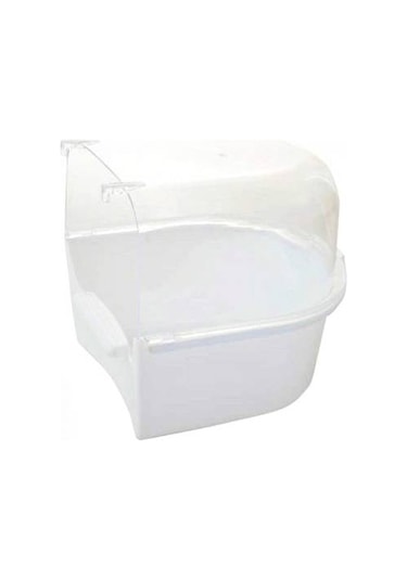 Bird Life Bülbül Kanarya Muhabbet Kuşu Banyoluğu 12.5 x 12 x 13 CM Beyaz