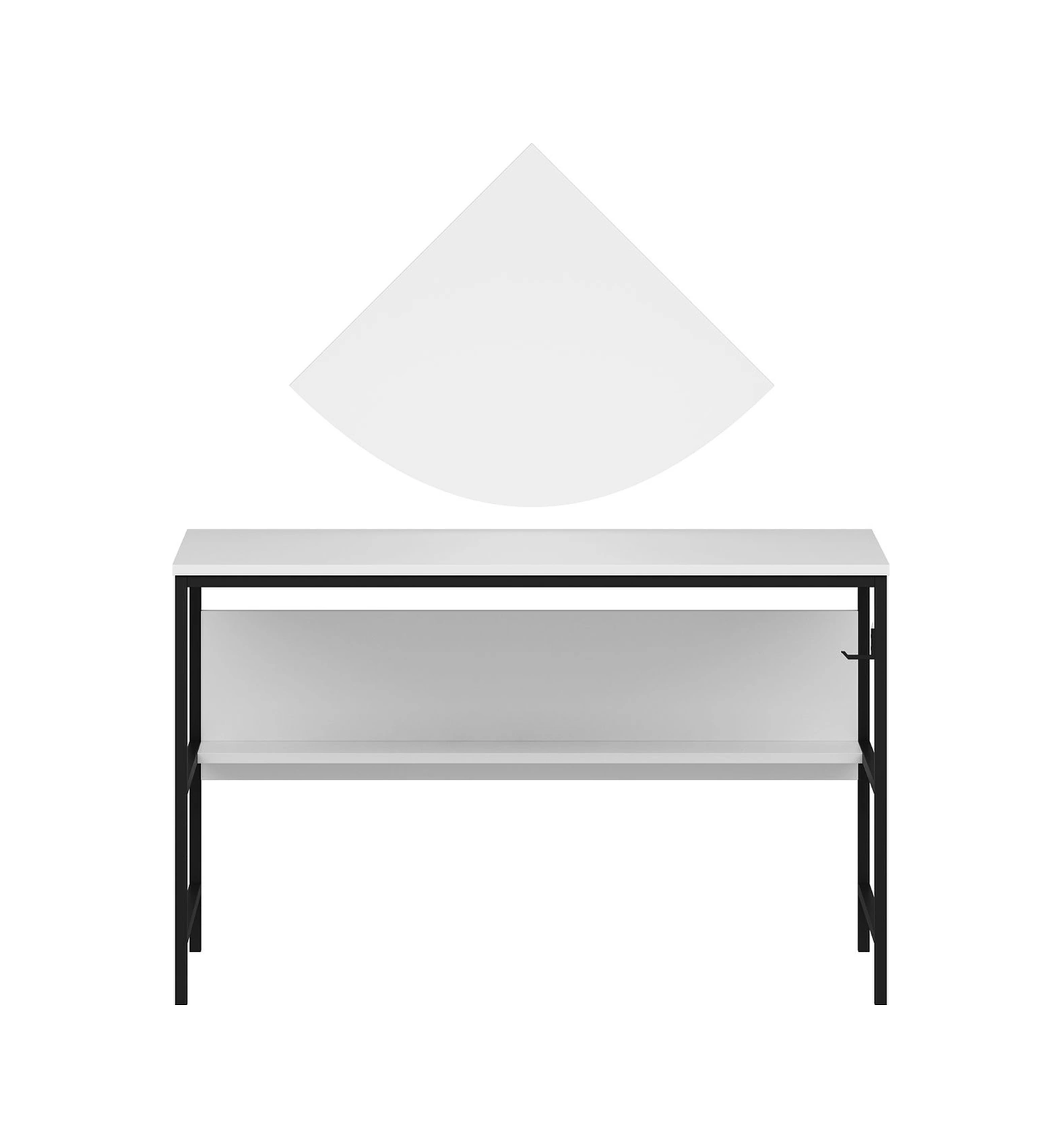 Minar Greta Çalışma Masası Modül1 - Beyaz Beyaz