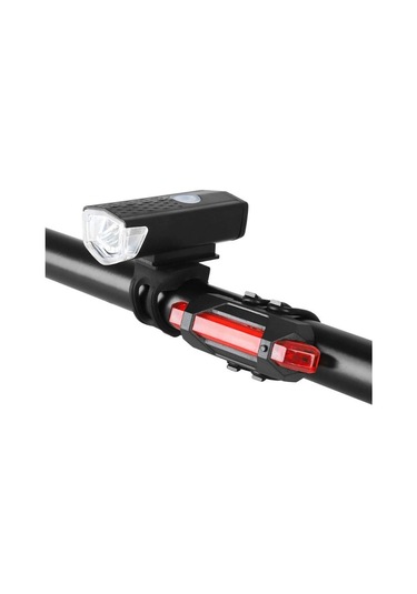 Forte Gt Bisiklet Işığı Usb Şarjlı Led Ön Arka Set Xbyc 6116 Siyah