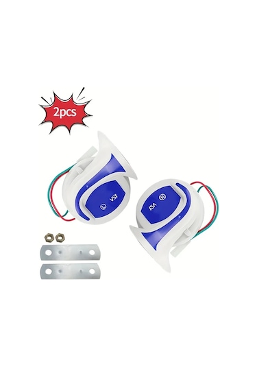 Chuangyinshop White Blue 12v Yüksek Perdeli Model Sekiz Tonlu Araç Hoparlörü Evrensel