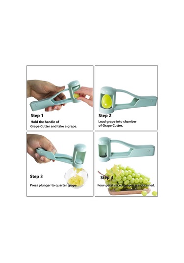 Jian Fan Mutfak Malzemeleri, Üzüm Dilimleyici, Meyve Bölücü, Taze Meyve Ayırıcı Mavi