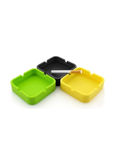 Suntek Silikon Küllük Sigara Kül Tablası Pub Plastik Bahçe Siyah