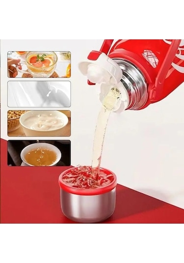 Novahub Tcherchı 1.5l Yalıtımlı Paslanmaz Çelik Termos Kırmızı Kırmızı