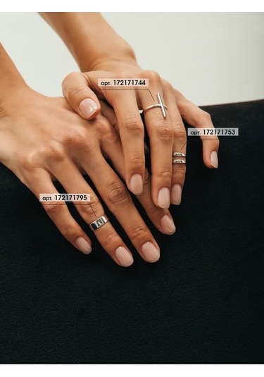 Fly Jewelry 925 Ayar Gümüş Falanks Yüzüğü 172171795 Gri