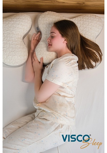 Visco Yastık Papillon Ortopedik Yastık Ergonomik Visco 45x50x15cm