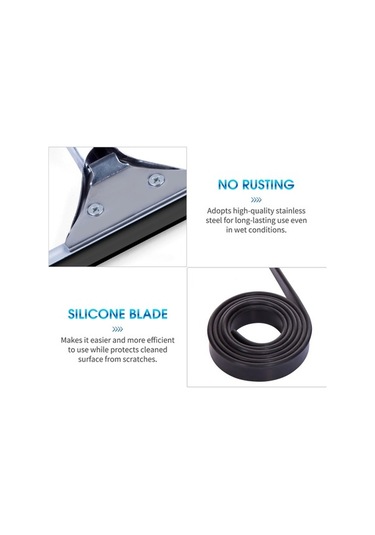 Pazly Geniş Kullanımlı Uzatılabilir Paslanmaz Çelik Pencere Ve Ayna Silme Aparatı - Kaymaz Silikonlu Diğer