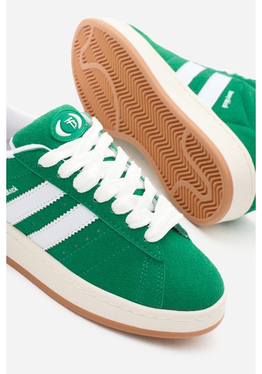 Tonny Black Kadın Yeşil Termo Taban Yanı Şeritli Bağcıklı Spor Ayakkabı Tbzer005 147 Yeşil