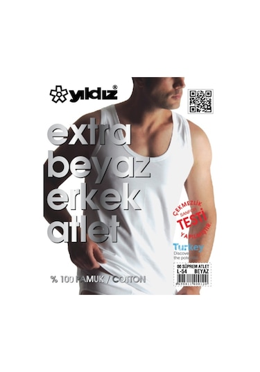 Yıldız Erkek Süprem Atlet 00 Yüzde Yüz Pamuklu 3'Lü Avantaj Paket