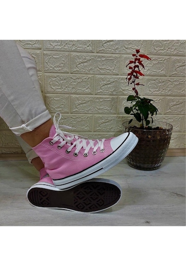 Fiyra 555 Pembe Uzun Unisex Sneaker Keten Spor Ayakkabı 001