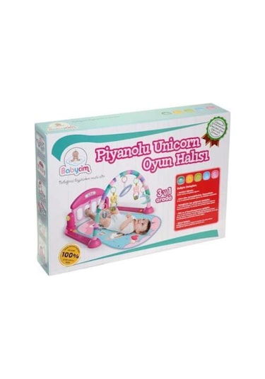 Unicorn Piyanolu Sesli Işıklı Aynalı Oyun Halısı Yeni Tasarım