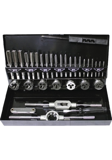 Cone CNTK312 33 Parça M3-12 HSS Kılavuz Pafta Takımı