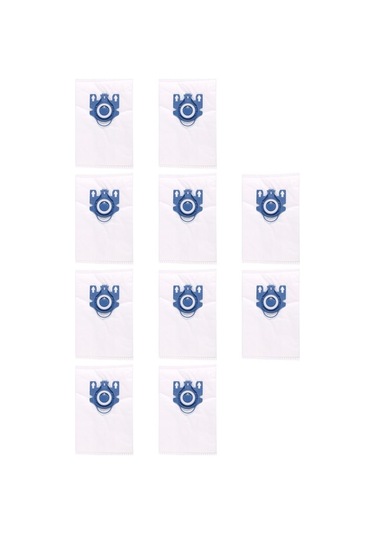 Moly Miele Gn 3d Elektrikli Süpürge Komple C3, S800, S2 İçin 10 Adet Beyaz+mavi Toz Torbası