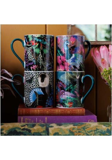 Mikasa Sarah Arnett Porselen 300 Ml Kupa Kelebek Siyah