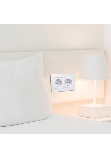 Pazly Suntek Standart Prizi Plakası Polikarbon İtalyan Elektrik Duvar 16a