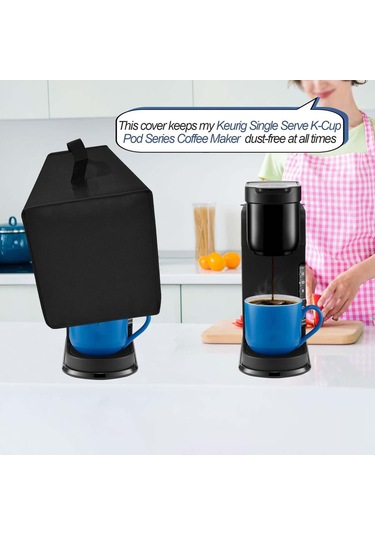Homyl Kahve Makinesi Toz Geçirmez Kapak Aksesuar Koruyucu Siyah