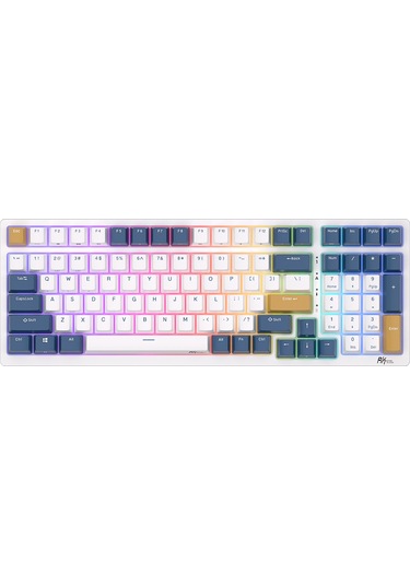 Royal Kludge Rk98 Beyaz-mavi Rgb Kablosuz Us Gaming Klavye