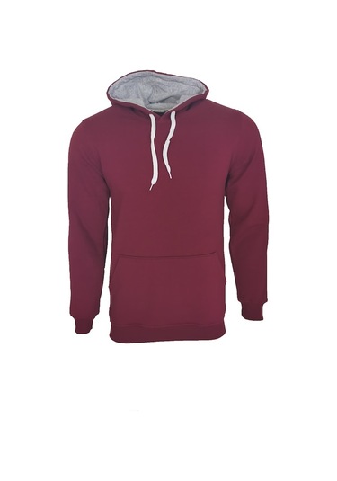 Kapşonlu Ve Cepli Sweat Bordo
