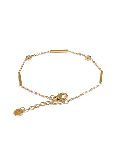 Altın Eetit 316l Paslanmaz Çelik Zirkon Ince Zincir Bileklik Bileklik Kadınlar İçin Yaz 2024 Basit Suya Dayanıklı Şık Takı Hediye Altın