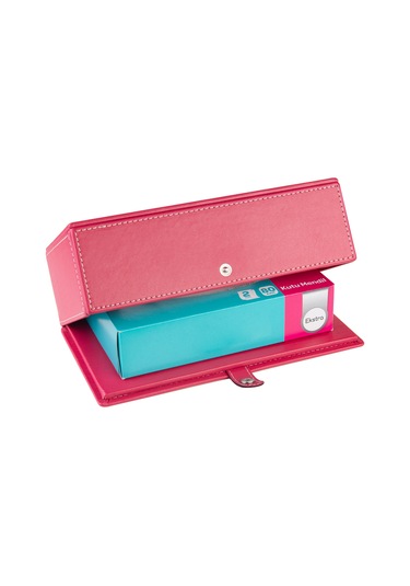 2k Suni Deri Peçetelik Mendil Kutusu 13 24 6 Cm. Fuşya Pembe