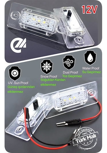 Volkswagen Vw Golf 4 5 Sadece Variant Kombi 1999-2009 Canbus Led Plaka Aydınlatma Ledi Lambası