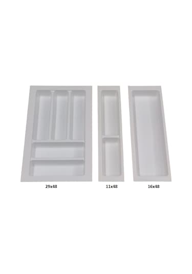 Mutfak Çekmece Içi Kaşıklık Beyaz 54 Cm x 48 Cm