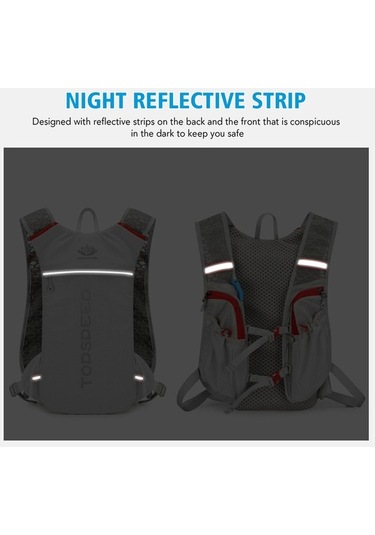 Dancemonkey Hafif Su İçme Sırt Çantası, Koşu Sırt Çantası, Siyah Siyah