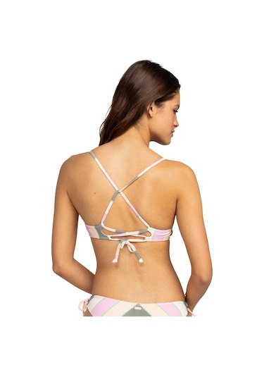 Roxy Roxy Vista Stripe Strappy Bra Kadın Bikini Üst Gny3 Çok Renkli
