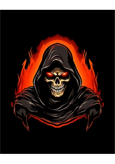 Skeleton Ghost Fire Büyük Sırt Patch Yama