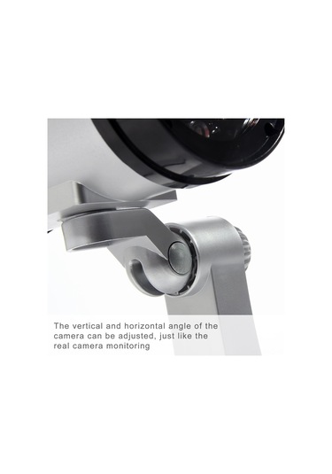 Samdoo Güvenlik Simülasyon Kamerası: Aydınlatmalı, Açı Ayarlanabilir, Gümüş Rengi, Batarya Hariç, Ev/ofis/market Güvenliği İçin