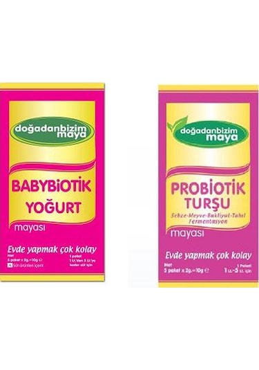 Doğadan Bizim Maya Babybiotik Kombiotik Yoğurt Mayası 10 G + Probiotik Turşu Mayası 10 G