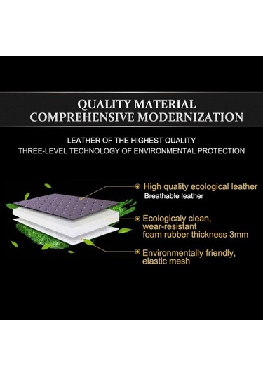 Novahub 4 Mevsim Kullanılabilir Şık Araç Koltuk Kılıfı Seti - Pu Deri, Renkli Seçenekler