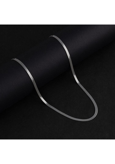 Gümüş Pazarım İtalyan Zincir Erkek Çelik Kolye