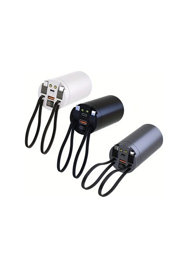 Xuweiwei 4680 X1 Pd Siyah Dairesel 4680 Batarya Kutusu Dahili Tel Pd Hızlı Şarj Kaynaksız Mobil Güç Bankası Kiti