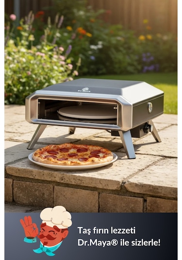 Dr.maya Garden Bahçe Taş Fırını - Gazlı Siyah