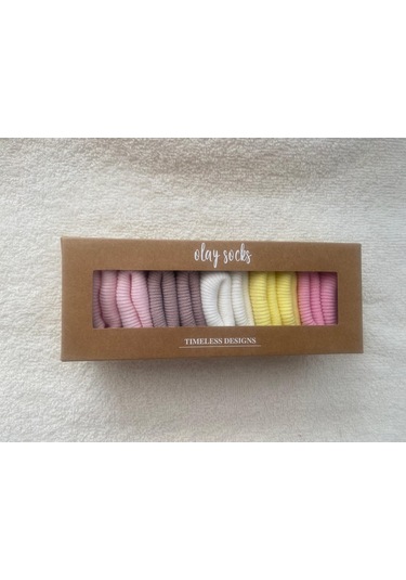 Kız Bebe Yenidoğan Kutulu 5'li Çorap 1309s Sarı